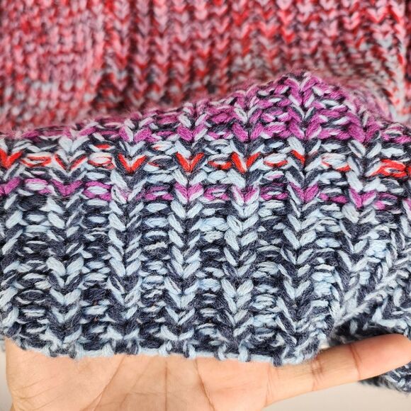 Chelsea & Theodore Multicolor Knit Cowl Neck Sweater Size L - Picture 11 of 16